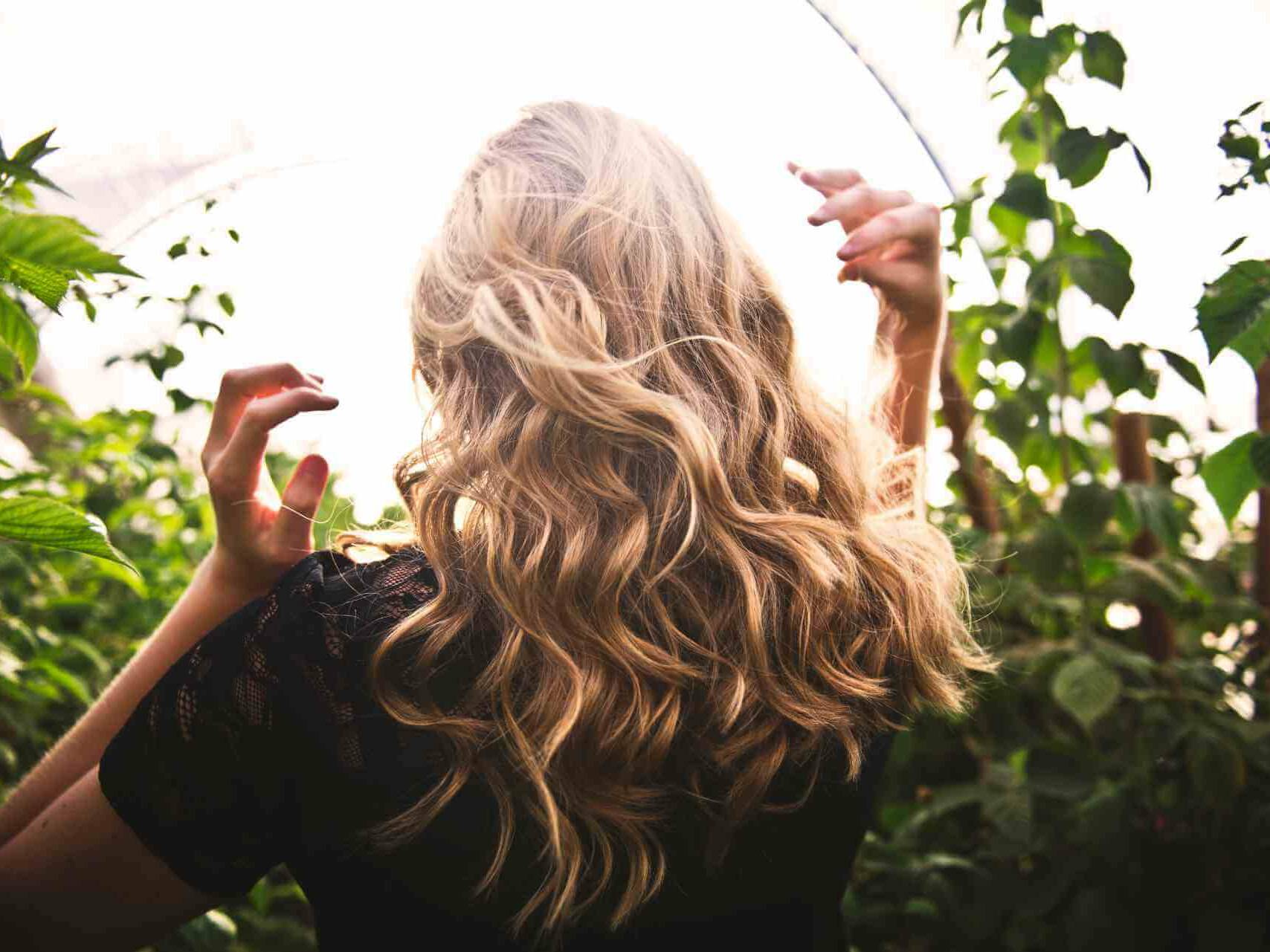 Blonde in nature